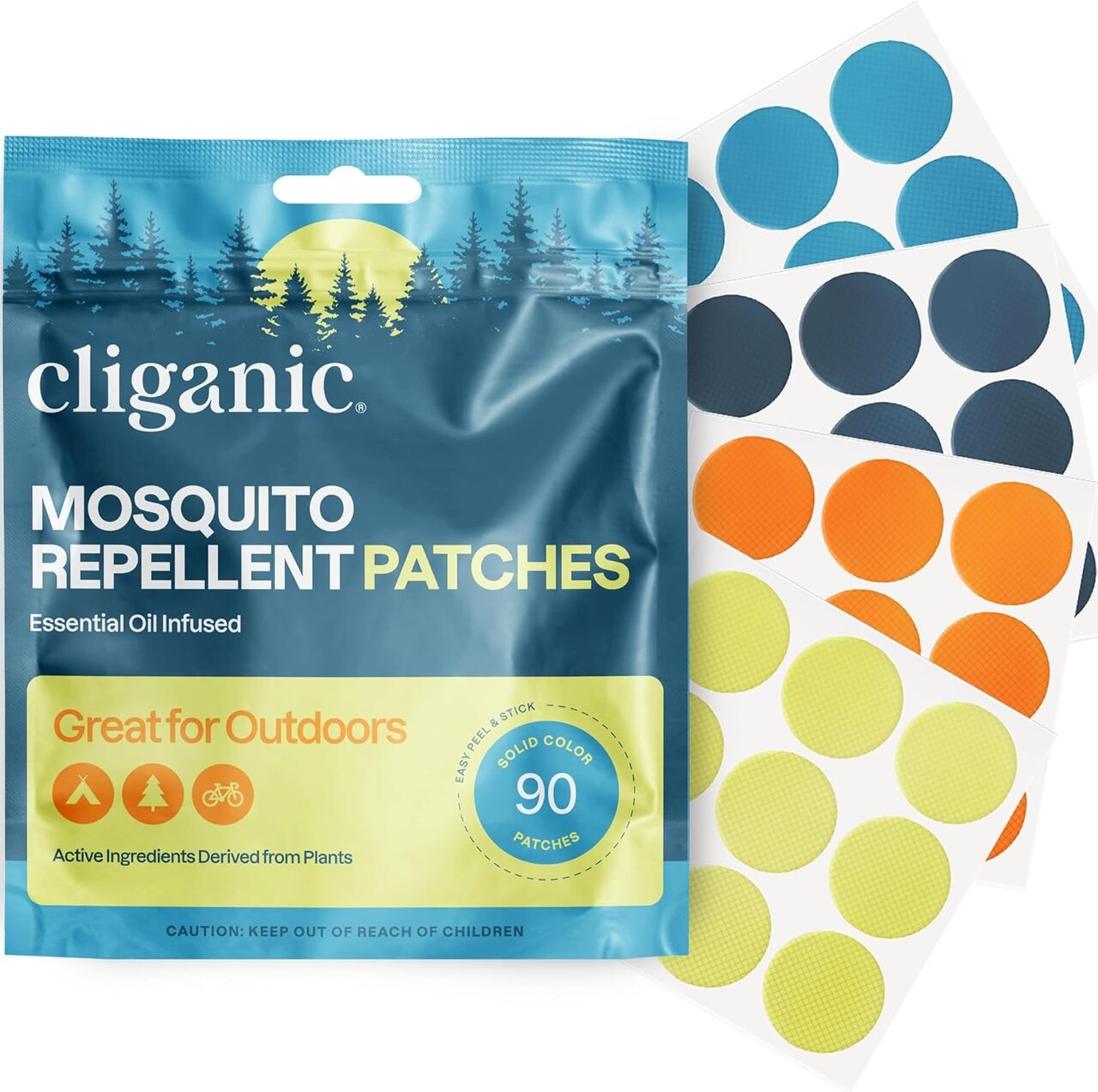 Mosquito Repellent Stickers (90 Pack) - Patches for Kids & Adults